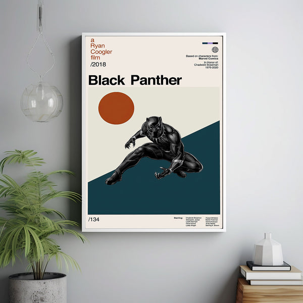 Black Panther Movie Poster, Black Panther Movie, Ryan Coogler Film, Poster Print Wall Art, Custom Poster, Illustration Art, Modern Vintage