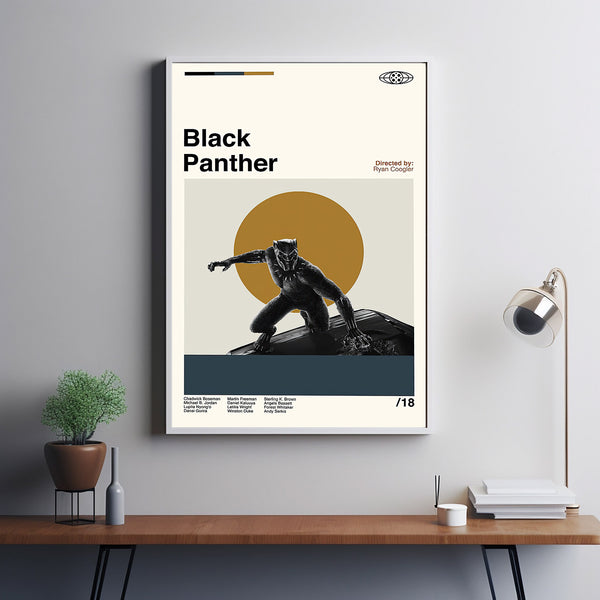 Black Panther Movie, Black Panther Poster, Black Panther Gifts, Retro Movie, Custom Poster, Illustration Art, Modern Vintage