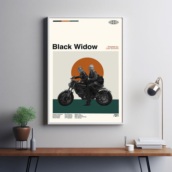 Black Widow Poster, Black Widow Movie, Black Widow Movie Poster, Retro Movie, Retro Modern, Movie Print, High Quality
