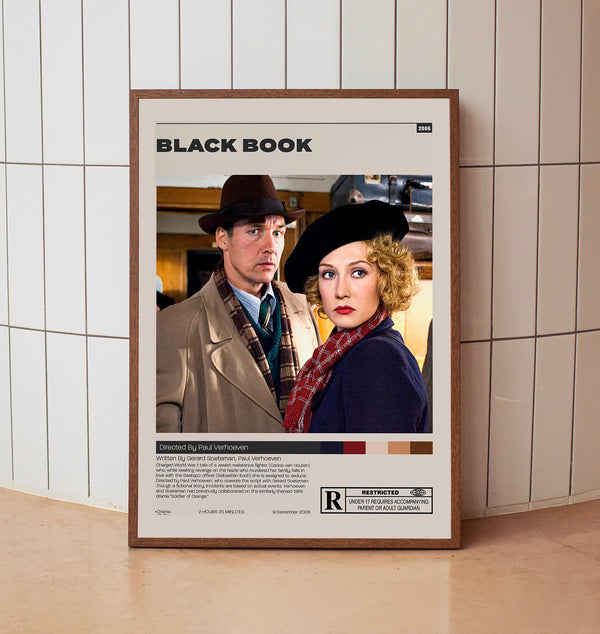 Black Book Poster,Paul Verhoeven, Minimalist Movie Poster