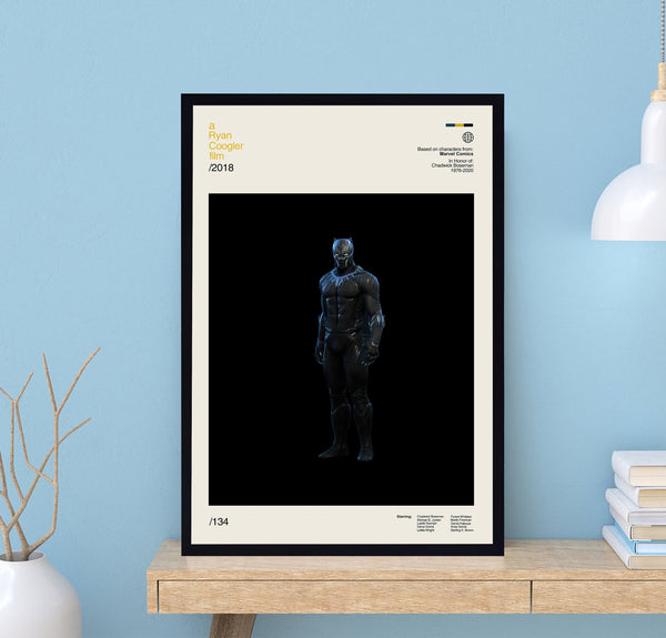 Black Panther Poster, Ryan Coogler, Marvel Poster, Movie Poster, Vintage Poster, Modern Art, Midcentury Poster, Film Poster, Wall Decor 1730447175