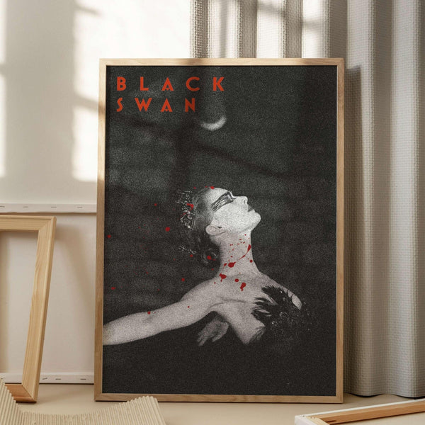 Black Swan Poster  Movie Wall Art  Midcentury Poster  Minimalist Art Print  Black White Poster   Gift Idea 1740823925