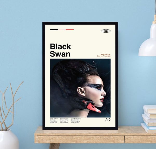 Black Swan Poster, Black Swan Print, Darren Aronofsky, Retro Poster, Minimalist Art, Vintage Poster, Midcentury Art, Movie Poster, Wall Art 1730447983