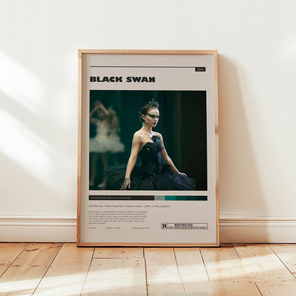 Black Swan Poster, Mila Kunis Wall Art, Minimalist Wall Decor, Dancer Print, Gift for Film Lovers 1747604288