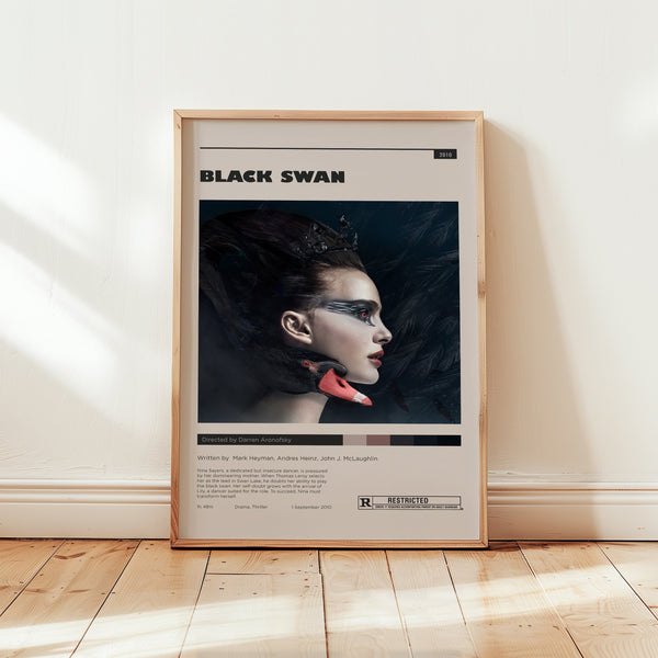 Black Swan Poster, Natalie Portman Wall Art, Minimalist Wall Decor, Digital Download, Ballerina Film Print, Gift for Movie Lovers 1747612746
