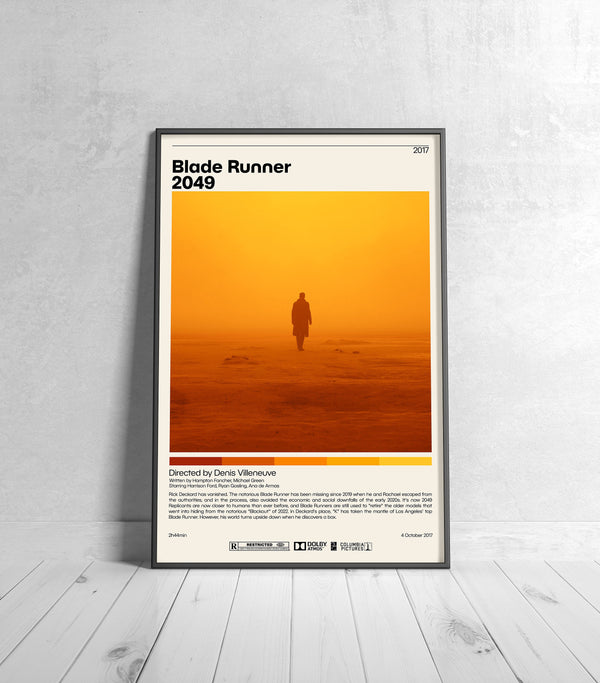 Blade Runner 2049 Poster  Denis Villeneuve, Minimalist Movie Poster, Vintage Retro Art Print, Custom Poster, Wall Art Print, Home Decor 992080906
