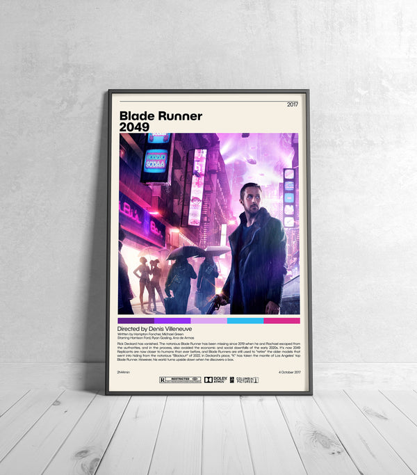 Blade Runner 2049 Poster  Denis Villeneuve, Minimalist Movie Poster, Vintage Retro Art Print, Custom Poster, Wall Art Print, Home Decor 992079848