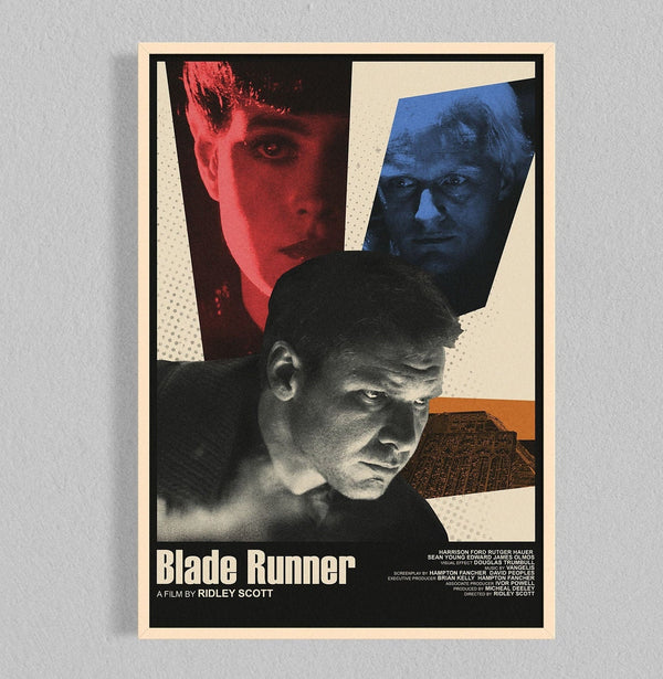 Blade Runner Mid Century Movie Poster  Film Posters  Minimalist Movie Poster    Wall Art Poster 962202316