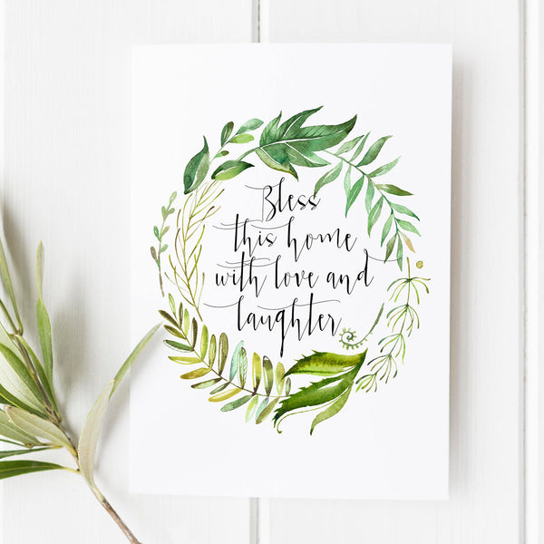 Bless this home with love and laughter  - Blessing for the Home - Bless this home - Housewarming gift - House gift - Prayer for My Home 1675759304