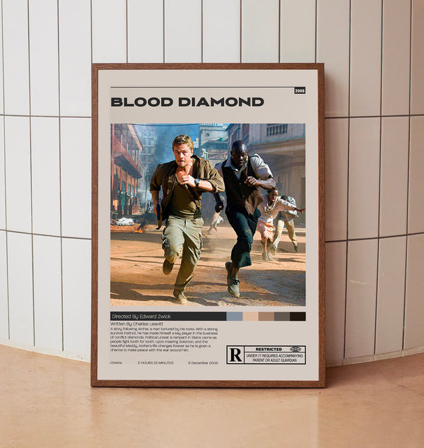 Blood Diaomond Poster,Edward Zwick, Minimalist Movie Poster