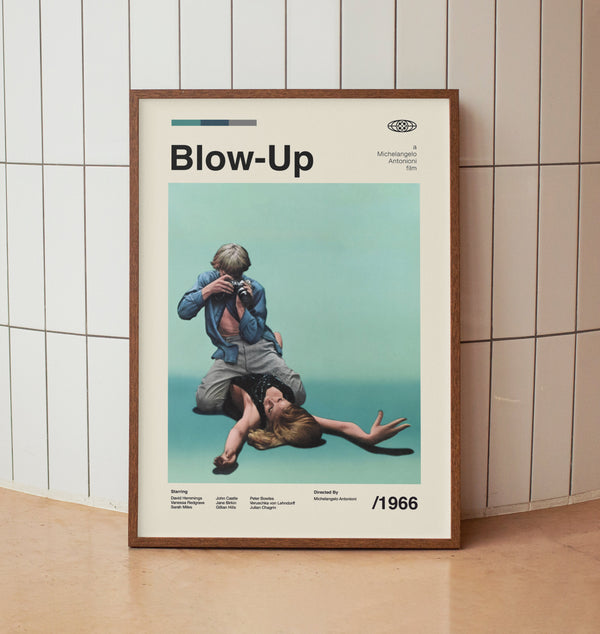 Blow Up Movie Poster - Michelangelo Antonioni Jane Birkin -  Midcentury Minimalist Wall Art Print 1506175641