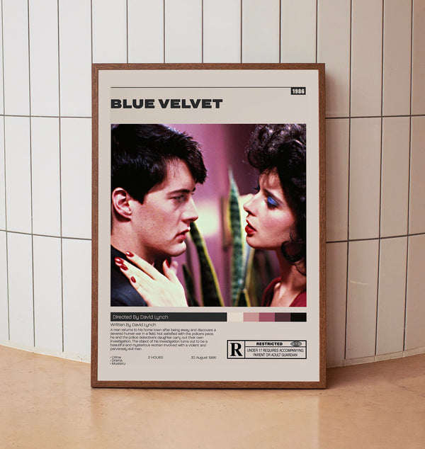 Blue Velvet Poster,David Lynch, Minimalist Movie Poster