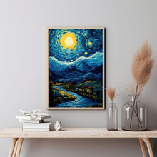 Blue Mountain Wall Art - Majestic Blue Mountain Poster | Ideal Poster Gift for Nature Lovers