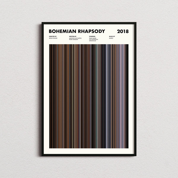 Bohemian Rhapsody Movie Barcode Print, Bohemian Rhapsody Print, Bohemian Rhapsody Poster, Bohemian Rhapsody Wall Art 1617450588