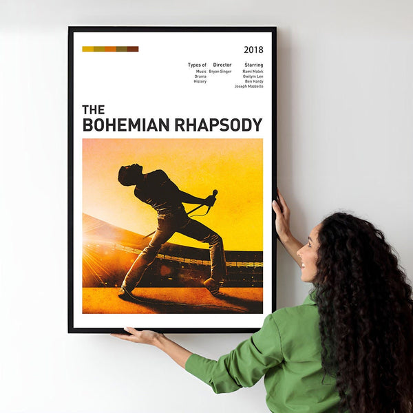 Bohemian Rhapsody Movie Poster  Minimalist  Midcentury Poster  Wall Art Print  Retro Movie Poster 1750057677