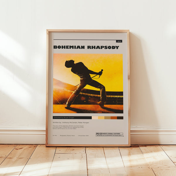 Bohemian Rhapsody Poster, Rami Malek Wall Art, Minimalist Wall Decor, Music Film Print, Gift for Movie Lovers 1733650150