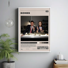 Bones Poster, Hart Hanson, Minimalist Tv Series, Vintage Retro Art Print, Film Poster
