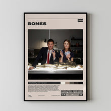 Bones Poster, Hart Hanson, Minimalist Tv Series, Vintage Retro Art Print, Tv Series Poster, Film Poster