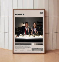 Bones Poster, Hart Hanson, Minimalist Tv Series, Vintage Retro Art Print, Tv Series Poster, Film Poster