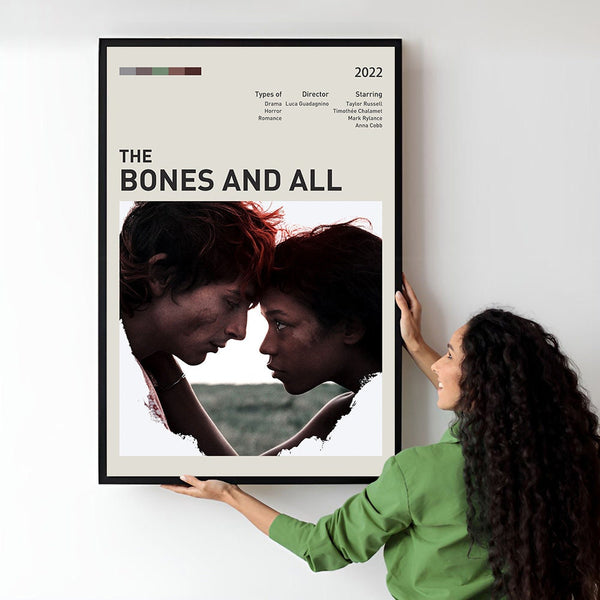 Bones and All Movie Poster  Minimalist  Midcentury Poster  Wall Art Print  Retro Movie Poster 1750058829