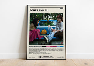 Bones and All Movie Print  Timothee Chalamet Poster  Wall Art Print  Gift idea  Timothee Chalamet  Romance Movie Poster 1682577678