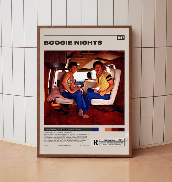 Boogie Nights Poster, Paul Thomas Anderson, Minimalist Movie Poster, Vintage Retro Art