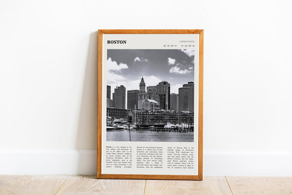 Boston Massachusetts Wall Art Poster Poster Boston Massachusetts  Black White Poster  Poster  Art Gift 1694627415 1591