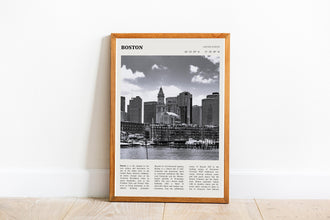 Boston Massachusetts Wall Art Poster Poster Boston Massachusetts  Black White Poster  Poster  Art Gift 1694627415