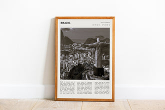 Brazil Print Wall Art Poster Brazil South America  Black White Poster  Poster  Art Gift 1651912366