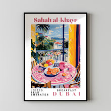 Breakfast Dubai, Brunch Art Print, Food Poster, Kitchen Wall Art, Eat Poster, Breakfast Poster, Breakffast Wall Art, Dubai Travel Poster