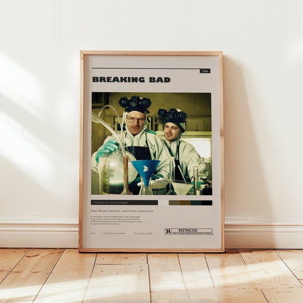 Breaking Bad Poster, Jesse Pinkman Wall Art, Minimalist Wall Decor, Iconic TV Series Chemistry Lab Scene Art Print, Gift for Fans 1747842157