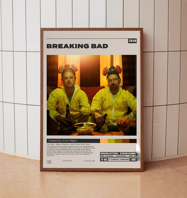 Breaking Bad Poster, Vince Gilligan, Minimalist Tv Series, Vintage Retro Art