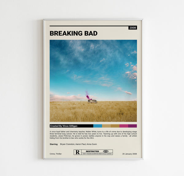 Breaking Bad Tv Series Poster  TV Show Prints  Vintage Retro Art Print  Living room poster  Wall Art Print  Walter White  Home Decor 1698378719