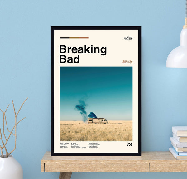 Breaking Bad Tv Series Poster, Vince Gilligan, Movie Poster, Vintage Poster, Modern Art, Midcentury Poster, Film Poster, Wall Decor 1716796778