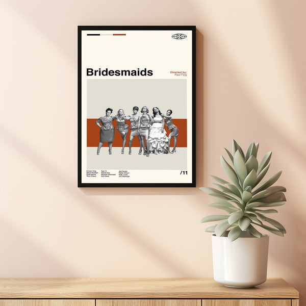 Bridesmaids Poster, Bridesmaids Movie, Bridesmaids Movie Poster, Retro Movie, Retro Modern, Movie Print, High Quality, Dad Gifts