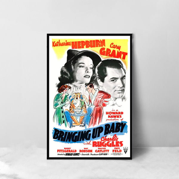 Bringing Up Baby Movie Poster - High Quality Canvas Art Print - Room Decoration - Art Poster For Gift 1618284076