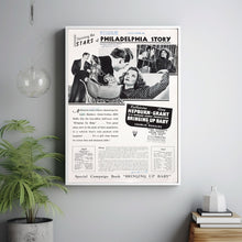 Bringing Up Baby Movie Poster Print, Canvas Wall Art, Room Decor, Movie Art