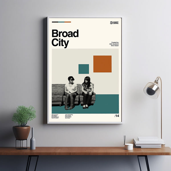 Broad City Poster, Broad City Movie, Ilana Glazer Film, Classic Movie Poster, Retro Movie posters, Minimal Movie Art, Modern Vintage
