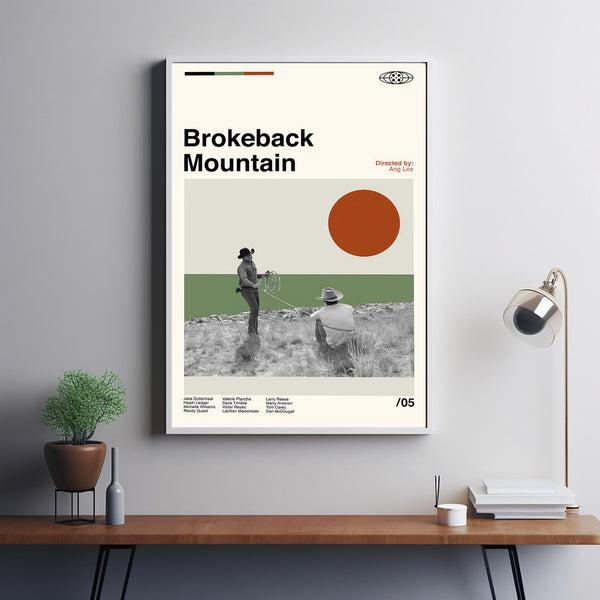 Brokeback Mountain Poster, Brokeback Mountain Movie, Vintage Modern, Album Cover Poster, Minimalist Art, High Quality, Modern Vintage