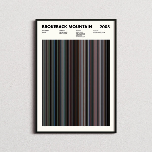 Brokeback Mountain Movie Barcode Print, Brokeback Mountain Print, Brokeback Mountain Poster, Brokeback Mountain Wall Art 1675718710