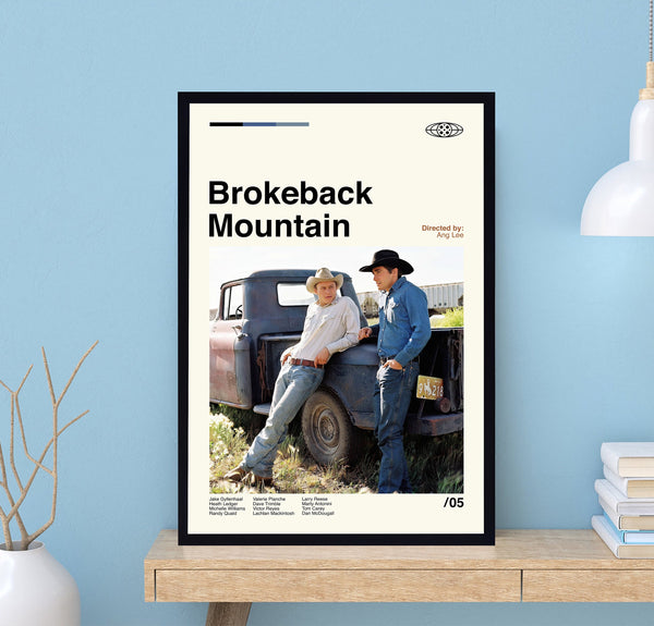 Brokeback Mountain Movie Poster, Ang Lee, Retro Movie Poster, Minimalist Art, Vintage Poster, Modern Art, Wall Decor, Home Decor 1716797904