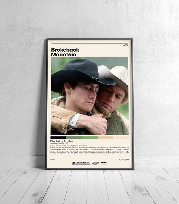 Brokeback Mountain Poster  Ang Lee, Minimalist Movie Poster, Vintage Retro Art Print, Custom Poster, Wall Art Prin, Home Decor 1006040699