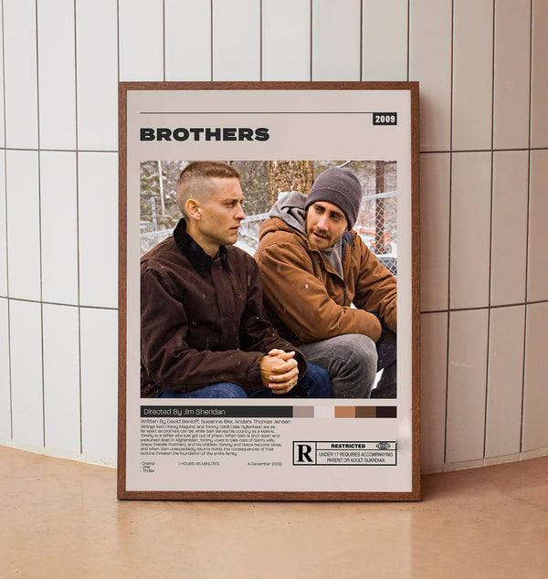 Brothers Poster, Jim Sheridan, Minimalist Movie Poster, Vintage Retro Art Print