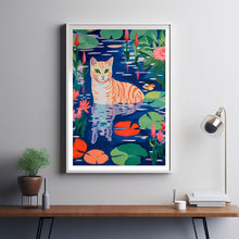 Brown Cat Art, Brown Cat Decor, Cat Art Print, Cat Drawing, Cat Illustration, Cat Poster, Cat Wall Art, Cat Lover Gift, Cat Lady Gift