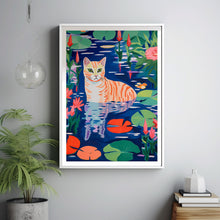 Brown Cat Art, Brown Cat Decor, Cat Art Print, Cat Drawing, Cat Illustration, Cat Poster, Cat Wall Art, Cat Lover Gift, Cat Lady Gift