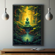 Buddha in the Jungle Wall Art - Serene Buddha Meditation Poster | Ideal for Mindful Decor