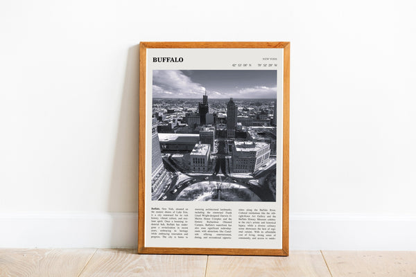 Buffalo New York Wall Art Poster Poster Buffalo New York  Black White Poster  Poster  Art Gift 1699636243