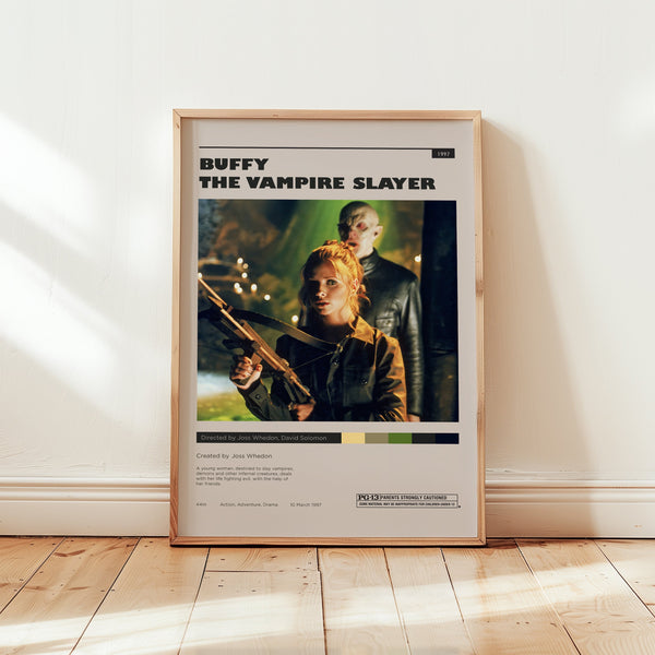 Buffy The Vampire Slayer Poster, Buffy Summers Wall Art, Minimalist Wall Decor, Framed Options, Gift for Fans 1747841813
