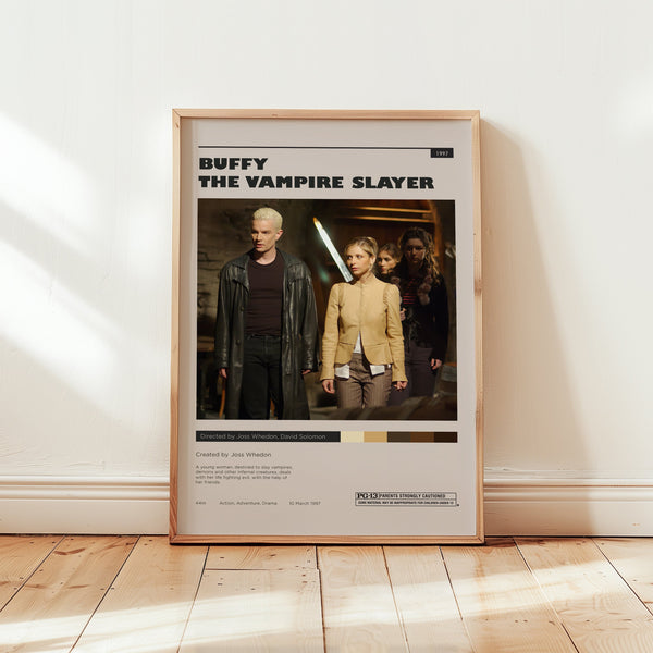 Buffy The Vampire Slayer Poster, Sarah Michelle Gellar Wall Art, Minimalist Wall Decor, Digital Download, Fine Art Print, Tv Series Gift 1747843009