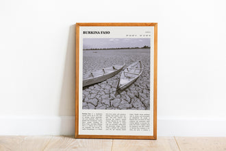 Burkina Faso Wall Art Poster Poster  Burkina Faso Africa Black White Poster  Poster  Art Gift 1702066459